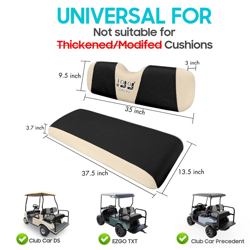 10L0L Universal Golf Cart Rear Seat Cover Dress UP Older Golf Cart Durable Breathable Material Fit Like a Glove for Yamaha EZGO and Club Car, Easy to Install - Image 3